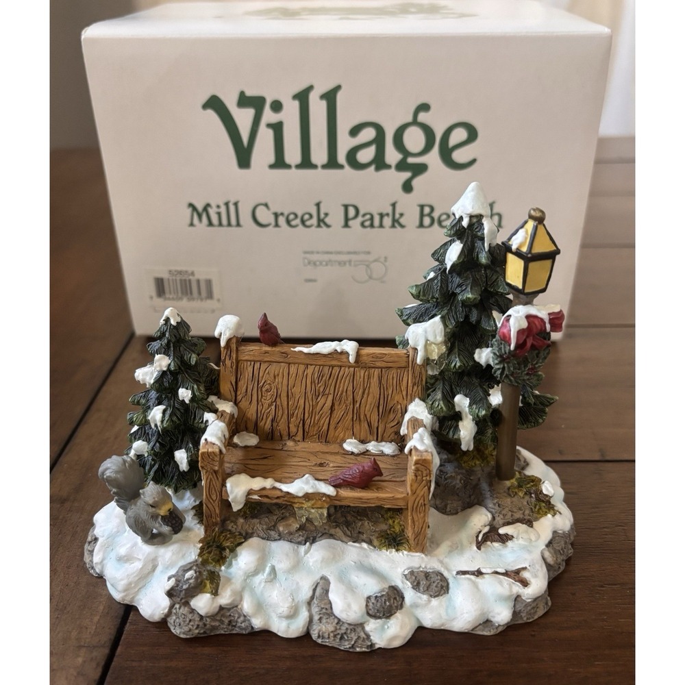 Dept 56 Village Accessory - Mill Creek Park Bench - #52654 - EUC WITH BOX